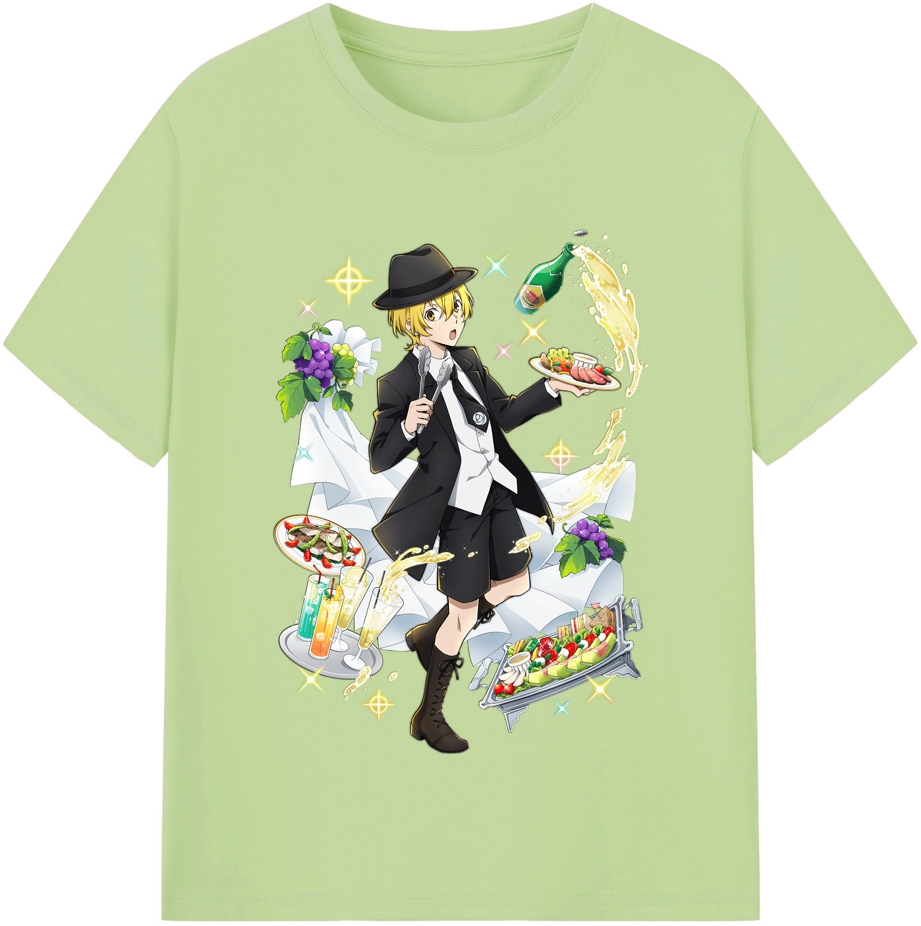 （画像用） 文豪ストレイドッグス Bungo Stray Dogs 綿100％半袖Tシャツ（フロントプリント）
